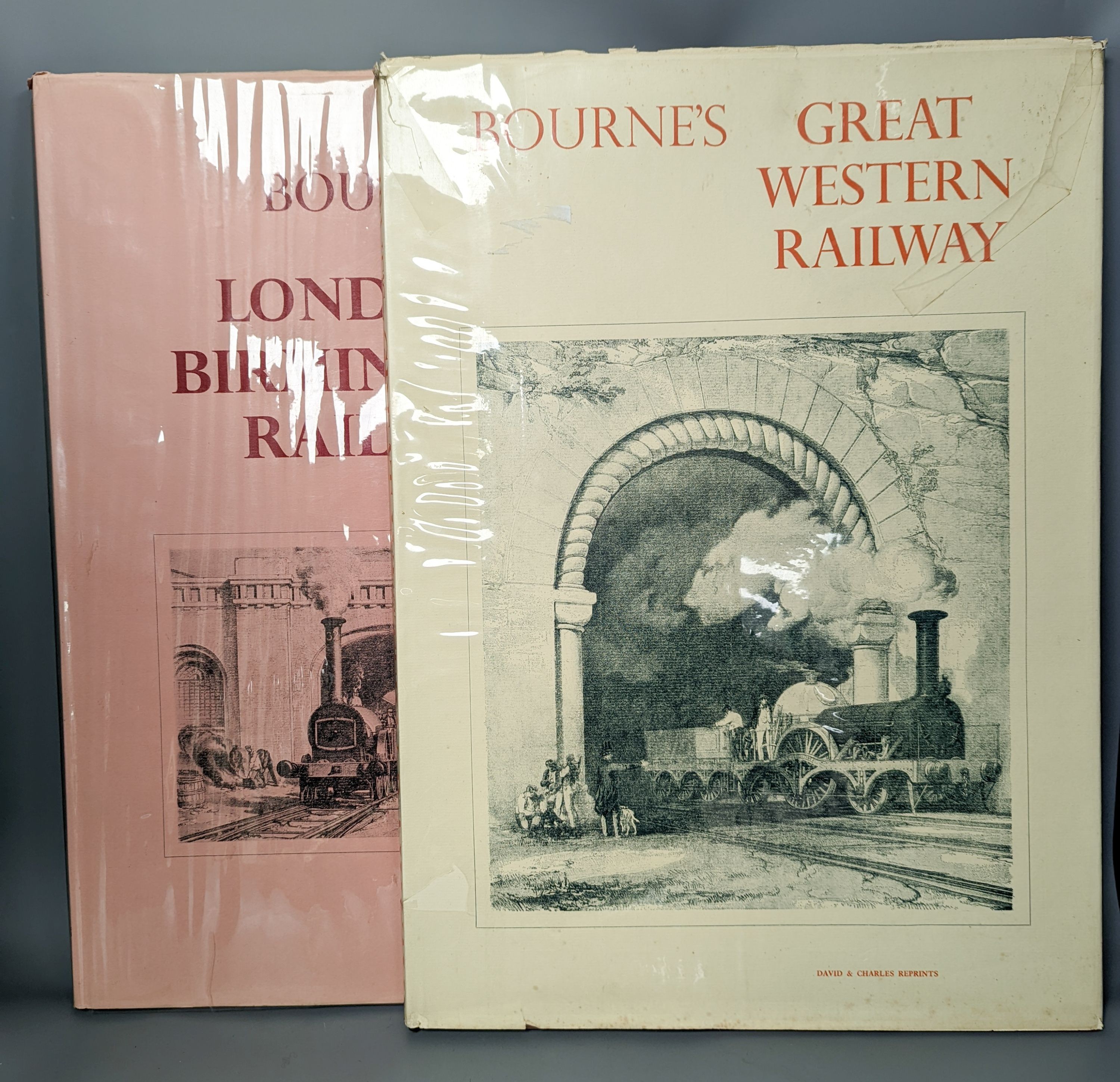 Two Bourne's early railway reference books: London to Birmingham Railway and Great Western Railway